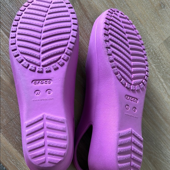 Crocs Women's Pink Slingback Peep-toe Shoes Sz 8 - Picture 6 of 8